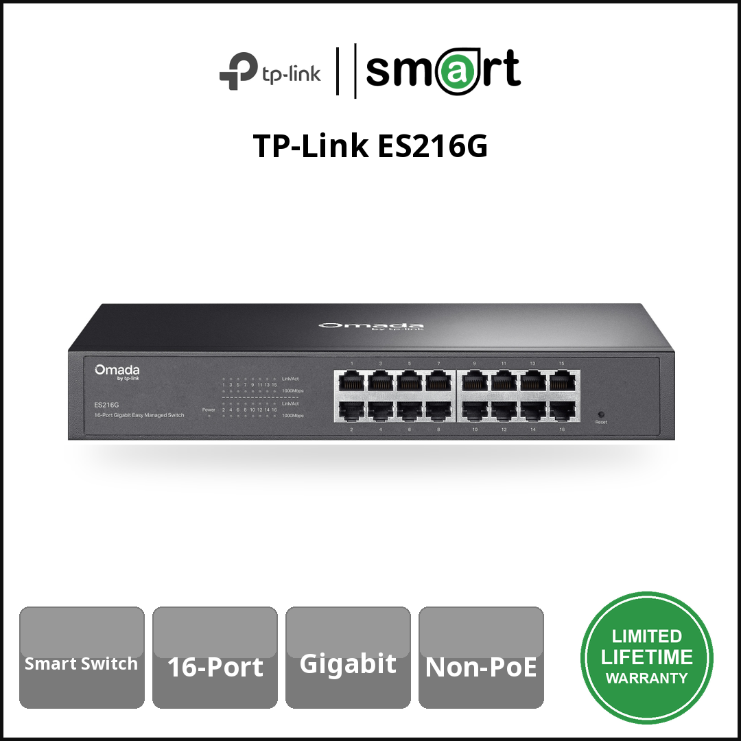 TP-Link ES216G - ES216G Switch 16Port Gb EasyManaged