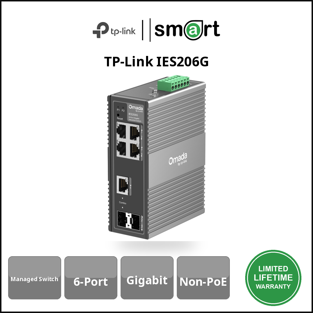 TP-Link IES206G - IES206G Switch 6Port Gb Mng Ind Easy