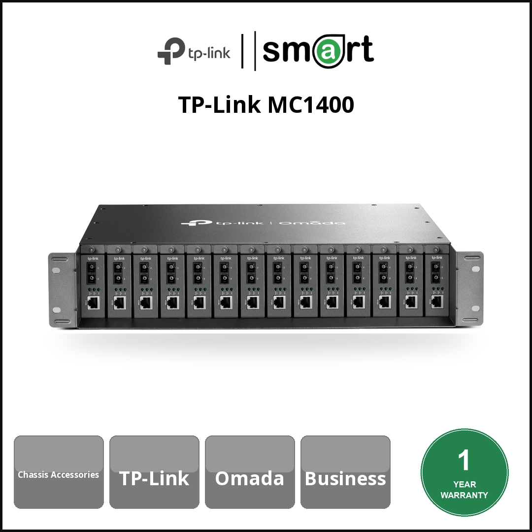 TP-Link MC1400 - Chassis Media Converter 14-Slot 9VDC