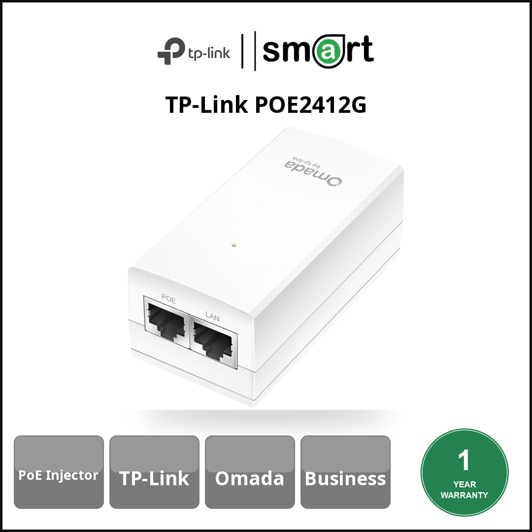 TP-Link POE2412G - 24V Passive PoE Injector Adapter
