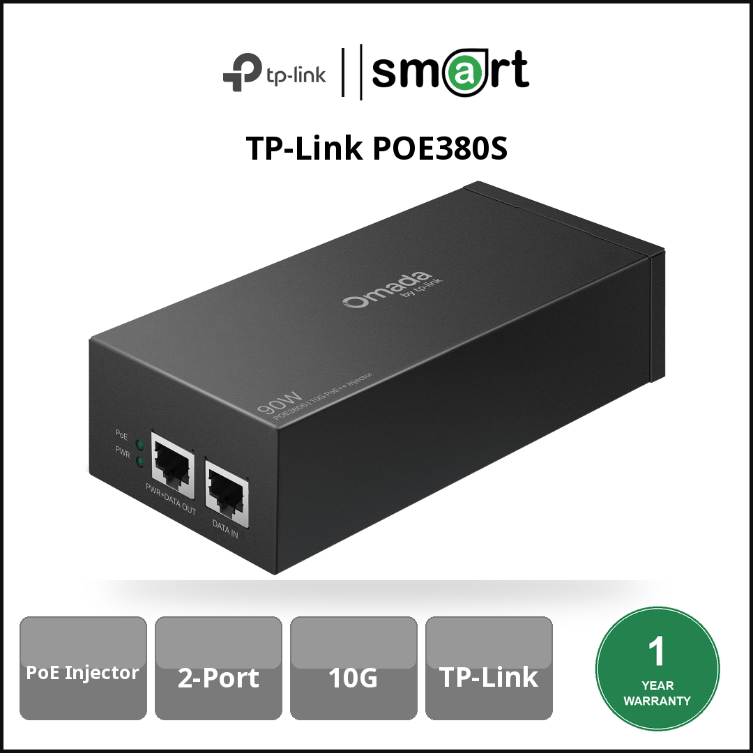 TP-Link POE380S - POE380S Injector 2Port10Gb AdapterPoE+++