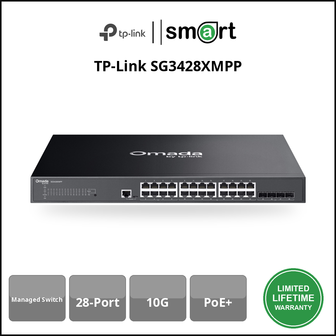 TP-Link SG3428XMPP - SG3428XMPP Switch 28Port Gb&10Gb Mng L2+