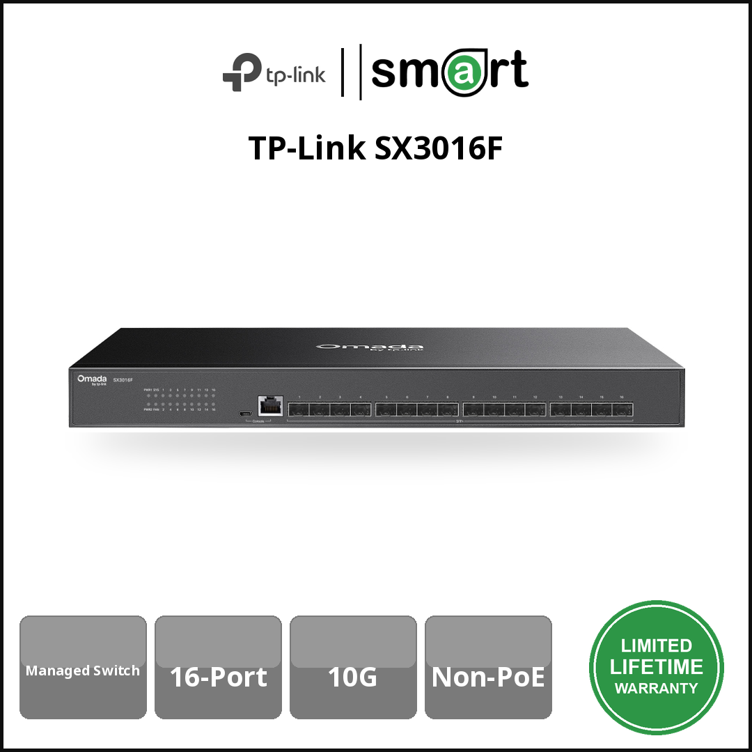 TP-Link SX3016F - 16Port 10G SFP+ Managed Switch