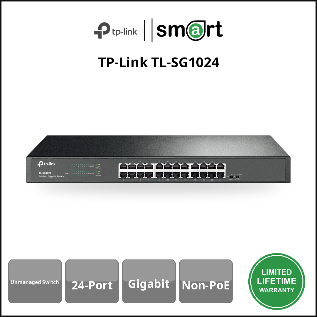 TP-Link TL-SG1024 - 24Port Gigabit 19" Unmanaged Switch