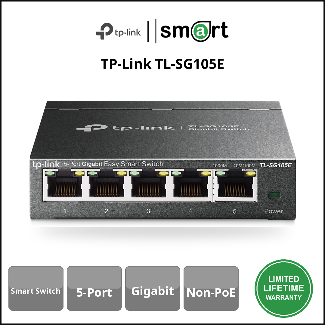 TP-Link TL-SG105E - 5Port Gigabit Easy Smart Switch