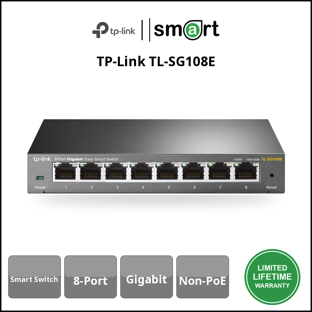 TP-Link TL-SG108E - 8Port Gigabit Easy Smart Switch